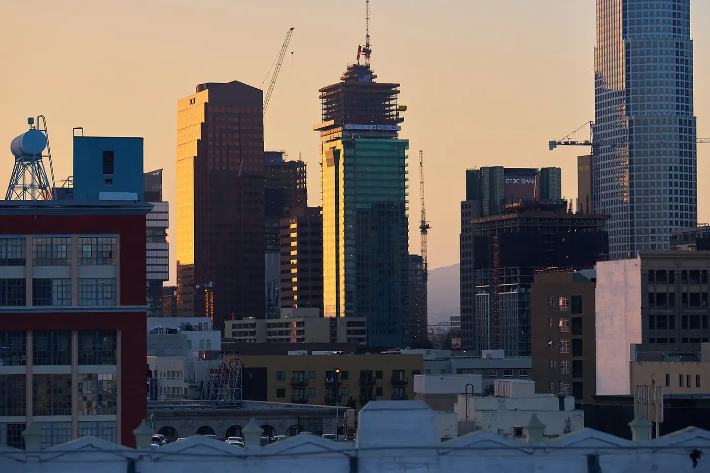 Skyline von Los Angeles bei Abendlicht, Studienfahrt der IAF 2017